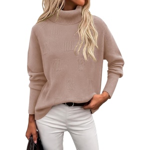 Ekouaer Women’s Turtleneck Sweater Long Sleeve 2026 Fall Winter Knitted Top(Khaki)