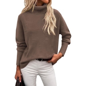 Ekouaer Women’s Turtleneck Sweater Long Sleeve 2026 Fall Winter Knitted Top(Khaki Tan)