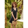 Ekouaer Labor and Delivery Gown Maternity Nursing Nightgown Breastfeeding(Black)