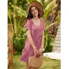 Ekouaer Labor and Delivery Gown Maternity Nursing Nightgown Breastfeeding(Burgundy)
