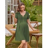 Ekouaer Labor and Delivery Gown Maternity Nursing Nightgown Breastfeeding(Green)