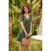 Ekouaer Labor and Delivery Gown Maternity Nursing Nightgown Breastfeeding(Green)