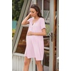 Ekouaer Labor and Delivery Gown Maternity Nursing Nightgown Breastfeeding(Light Pink)
