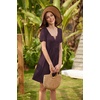 Ekouaer Labor and Delivery Gown Maternity Nursing Nightgown Breastfeeding(Maroon)