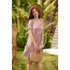 Ekouaer Labor and Delivery Gown Maternity Nursing Nightgown Breastfeeding(Mauve Heart)