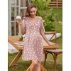 Ekouaer Labor and Delivery Gown Maternity Nursing Nightgown Breastfeeding(Mauve Heart)