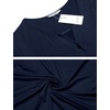 Ekouaer Labor and Delivery Gown Maternity Nursing Nightgown Breastfeeding(Navy Blue)