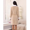 Ekouaer Soft Robes for Women Fluffy,Warm Fleece Robe,Cozy Plush Bathrobe(Khaki)