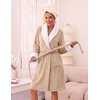 Ekouaer Soft Robes for Women Fluffy,Warm Fleece Robe,Cozy Plush Bathrobe(Khaki)