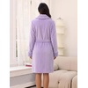 Ekouaer Soft Robes for Women Fluffy,Warm Fleece Robe,Cozy Plush Bathrobe(Lilac)