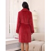 Ekouaer Soft Robes for Women Fluffy,Warm Fleece Robe,Cozy Plush Bathrobe(Red)