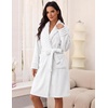 Ekouaer Soft Robes for Women Fluffy,Warm Fleece Robe,Cozy Plush Bathrobe(White)