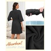 Ekouaer Towel Robe for Women Terry Cloth Robes for Women Absorbent Bathrobe(Black)