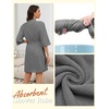 Ekouaer Towel Robe for Women Terry Cloth Robes for Women Absorbent Bathrobe(Dark Grey)