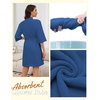 Ekouaer Towel Robe for Women Terry Cloth Robes for Women Absorbent Bathrobe(Navy)