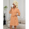 Ekouaer Towel Robe for Women Terry Cloth Robes for Women Absorbent Bathrobe(Soft Orange)
