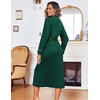 Ekouaer Women Kimono Robes Full Length Knit Bathrobe Lightweight Sleepwear(Dark Green)