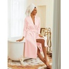 Ekouaer Women Silk Robes Long Satin Bridesmaid Bathrobe Soft Pink Bath Robe