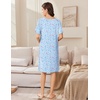 Ekouaer Women Zip Up Robe Bathrobe Lightweight House Coats with Pockets(Blue Grid Floral)