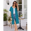 Ekouaer Women Zip Up Robe Bathrobe Lightweight House Coats with Pockets(Peacock Blue)