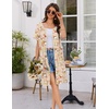 Ekouaer Women Zip Up Robe Bathrobe Lightweight House Coats with Pockets(Yellow Floral)