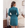 Ekouaer Women’s Robe Soft Lightweight 3/4 Sleeve Knit Bathrobe with Pockets(Lake Blue)