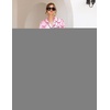 Ekouaer Womens Silk Satin Pajama Sets Soft Short Sleeve Button Up Sleepwear(D-bow Knot Pink Red)