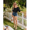 Ekouaer Nightgowns for Women Bamboo Viscose Short Sleeve Sleepshirt(Black)