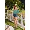 Ekouaer Nightgowns for Women Bamboo Viscose Short Sleeve Sleepshirt(Green)