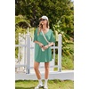 Ekouaer Nightgowns for Women Bamboo Viscose Short Sleeve Sleepshirt(Green)