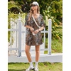 Ekouaer Nightgowns for Women Bamboo Viscose Short Sleeve Sleepshirt(Leopard Print)
