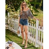 Ekouaer Nightgowns for Women Bamboo Viscose Short Sleeve Sleepshirt(Leopard Print)