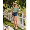 Ekouaer Nightgowns for Women Bamboo Viscose Short Sleeve Sleepshirt(Light Green)