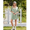 Ekouaer Nightgowns for Women Bamboo Viscose Short Sleeve Sleepshirt(Light Green)
