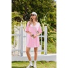 Ekouaer Nightgowns for Women Bamboo Viscose Short Sleeve Sleepshirt(Pink)