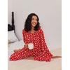 Ekouaer Women’s 2 Pack Pajama Sets Long Sleeve Lounge Set Soft Comfy Pjs(A-christmas Red/Xmas Green)
