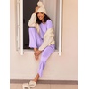 Ekouaer Women’s 2 Pack Pajama Sets Long Sleeve Lounge Set Soft Comfy Pjs(A-lilac Dots/Navy Star)