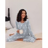Ekouaer Women’s 2 Pack Pajama Sets Long Sleeve Lounge Set Soft Comfy Pjs(A-rose Red/Gray Star)