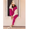 Ekouaer Women’s 2 Pack Pajama Sets Long Sleeve Lounge Set Soft Comfy Pjs(A-rose Red/Gray Star)