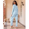 Ekouaer Women’s 2 Pack Pajama Sets Long Sleeve Lounge Set Soft Comfy Pjs(Blue Stripe/Star Print)