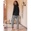Ekouaer Women’s 2 Pack Pajama Sets Long Sleeve Lounge Set Soft Comfy Pjs(Christmas Black/Black Plaid)