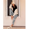 Ekouaer Women’s 2 Pack Pajama Sets Long Sleeve Lounge Set Soft Comfy Pjs(Christmas Black/Black Plaid)