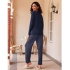 Ekouaer Women’s 2 Pack Pajama Sets Long Sleeve Lounge Set Soft Comfy Pjs(Gray Plaid/Navy Dots)