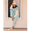 Ekouaer Women’s 2 Pack Pajama Sets Long Sleeve Lounge Set Soft Comfy Pjs(Green Flower/Black Flower)