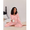 Ekouaer Women’s 2 Pack Pajama Sets Long Sleeve Lounge Set Soft Comfy Pjs(Leopard/Daisies)