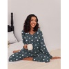 Ekouaer Women’s 2 Pack Pajama Sets Long Sleeve Lounge Set Soft Comfy Pjs(Leopard/Dark Gray Star)
