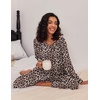 Ekouaer Women’s 2 Pack Pajama Sets Long Sleeve Lounge Set Soft Comfy Pjs(Leopard/Navy Dots)