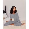 Ekouaer Women’s 2 Pack Pajama Sets Long Sleeve Lounge Set Soft Comfy Pjs(Lilac Dots/Gray Stripe)