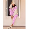 Ekouaer Women’s 2 Pack Pajama Sets Long Sleeve Lounge Set Soft Comfy Pjs(Pink Bow/Light Blue)