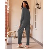 Ekouaer Women’s 2 Pack Pajama Sets Long Sleeve Lounge Set Soft Comfy Pjs(Red Stripe/Black Dots)
